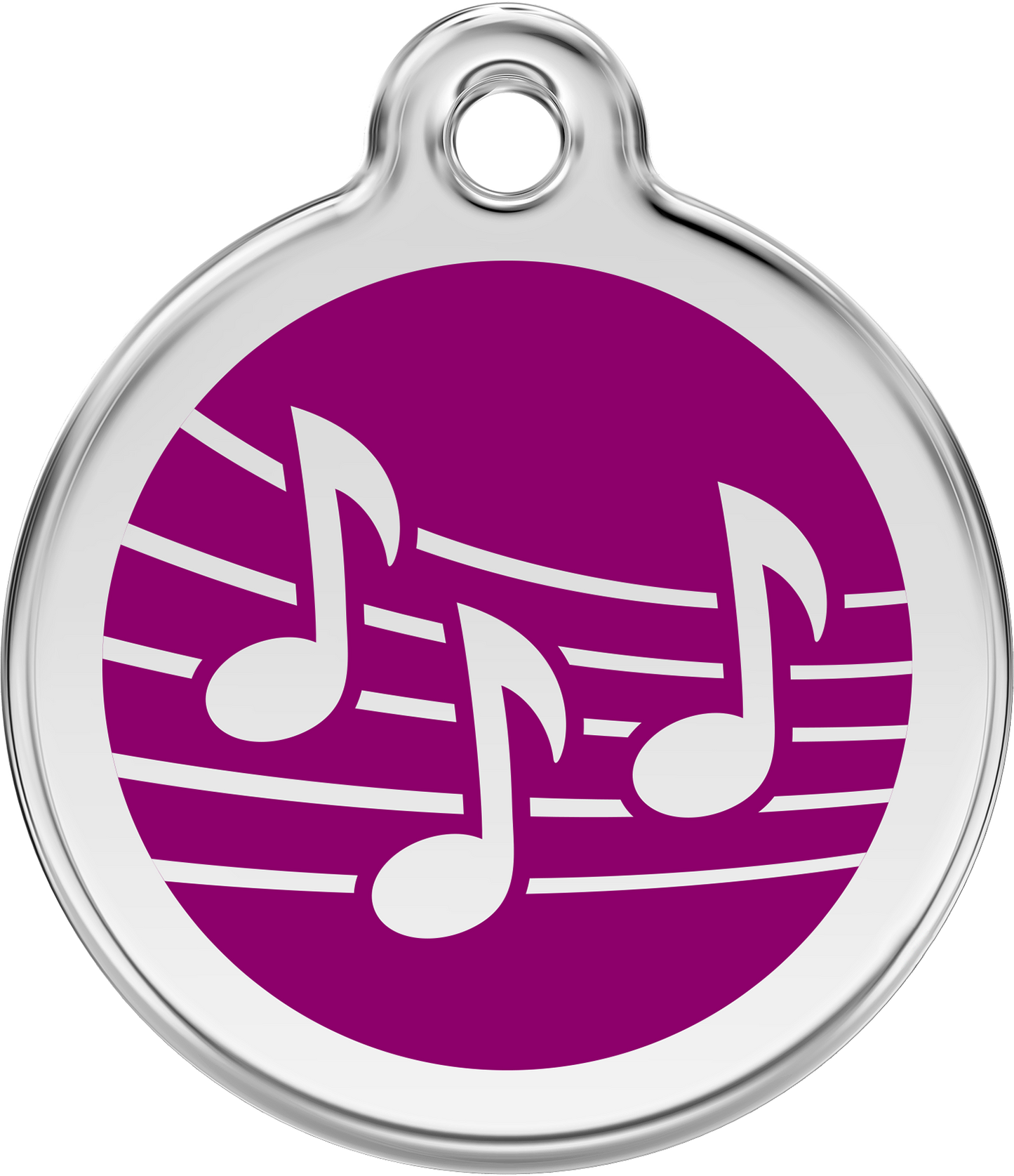 Pet Identification Tag | Music - purple