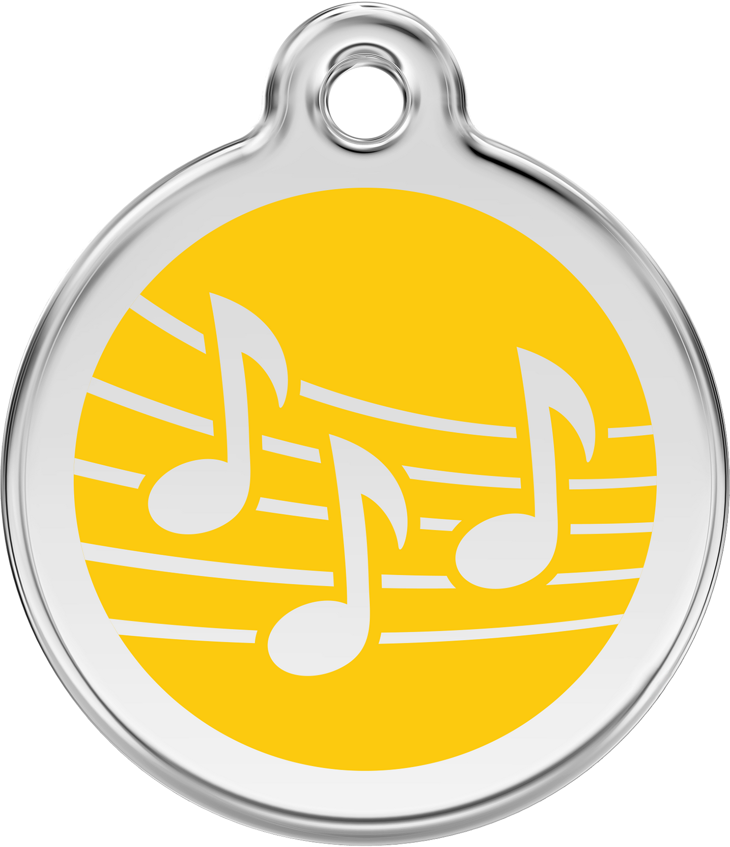 Pet Identification Tag | Music - yellow