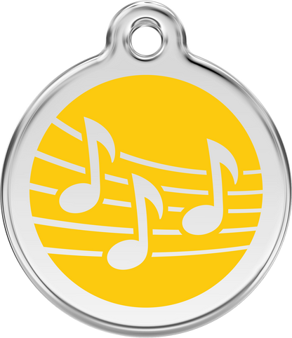 Pet Identification Tag | Music - yellow