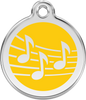 Pet Identification Tag | Music - yellow
