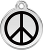 Pet Identification Tag | Peace - black