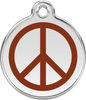Pet Identification Tag | Peace - brown