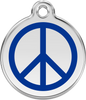 Pet Identification Tag | Peace - blue