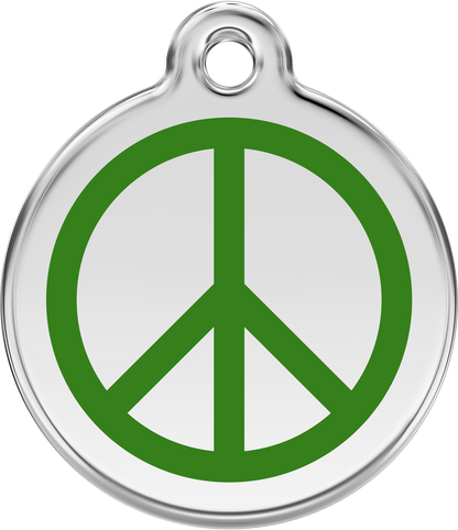 Pet Identification Tag | Peace - green