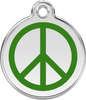 Pet Identification Tag | Peace - green