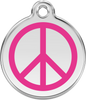 Pet Identification Tag | Peace - pink
