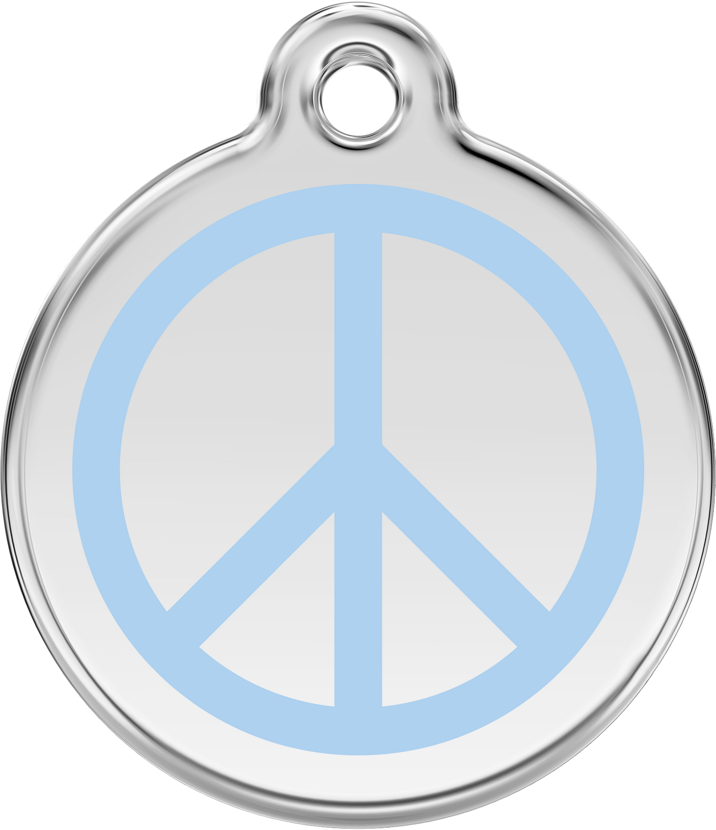 Pet Identification Tag | Peace - light blue