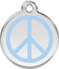 Pet Identification Tag | Peace - light blue