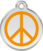 Pet Identification Tag | Peace - orange