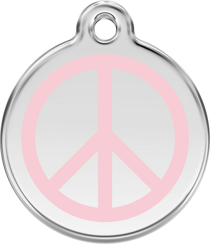 Pet Identification Tag | Peace - light pink