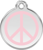 Pet Identification Tag | Peace - light pink