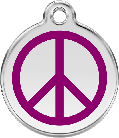 Pet Identification Tag | Peace - purple