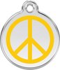 Pet Identification Tag | Peace - yellow