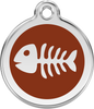 Pet Identification Tag | Fish Bone - brown