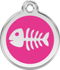 Pet Identification Tag | Fish Bone - pink