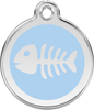 Pet Identification Tag | Fish Bone - light blue