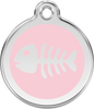 Pet Identification Tag | Fish Bone - light pink