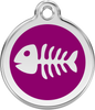 Pet Identification Tag | Fish Bone - purple