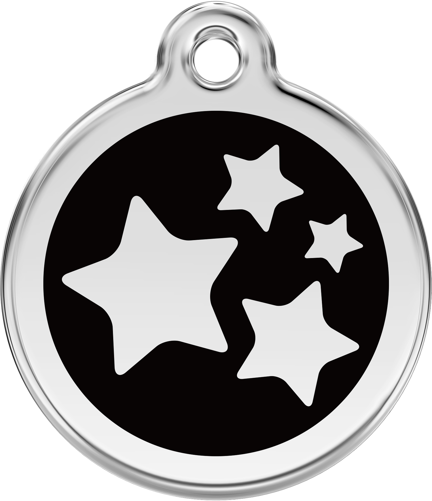 Pet Identification Tag | Stars - black