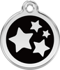 Pet Identification Tag | Stars - black