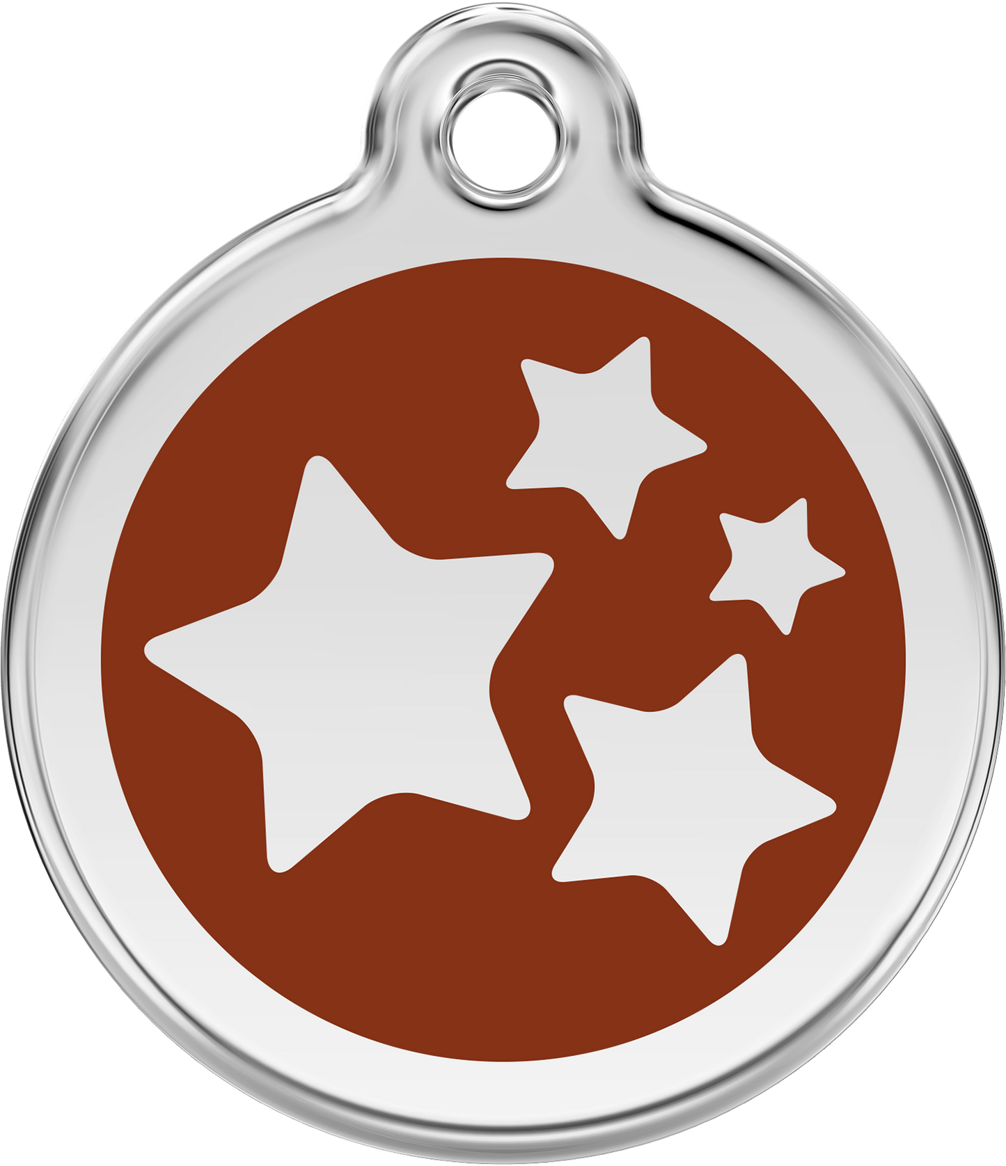 Pet Identification Tag | Stars - brown