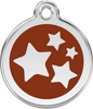 Pet Identification Tag | Stars - brown