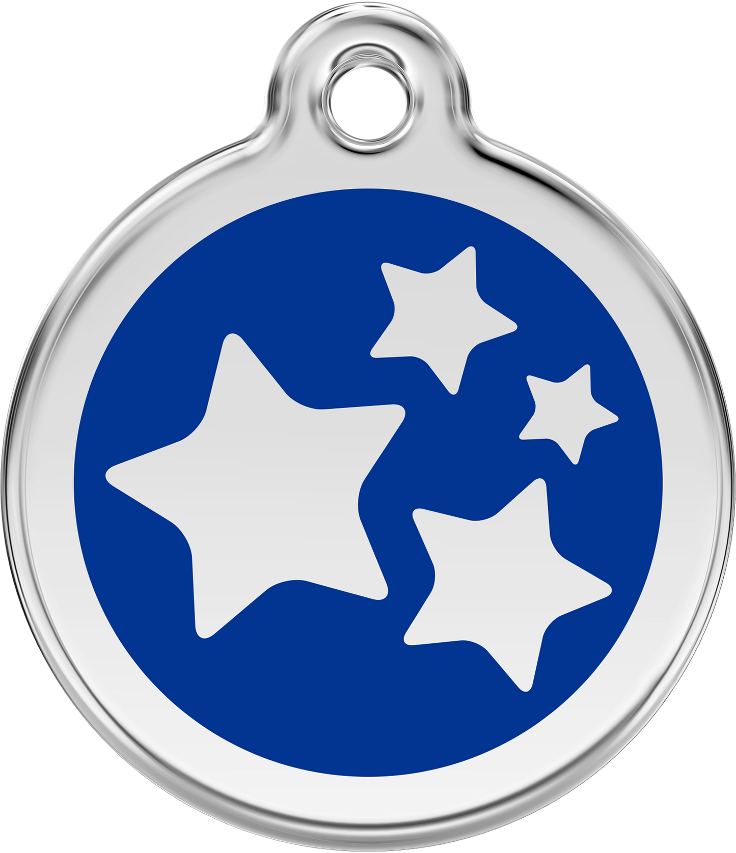 Pet Identification Tag | Stars - blue