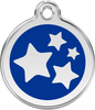 Pet Identification Tag | Stars - blue