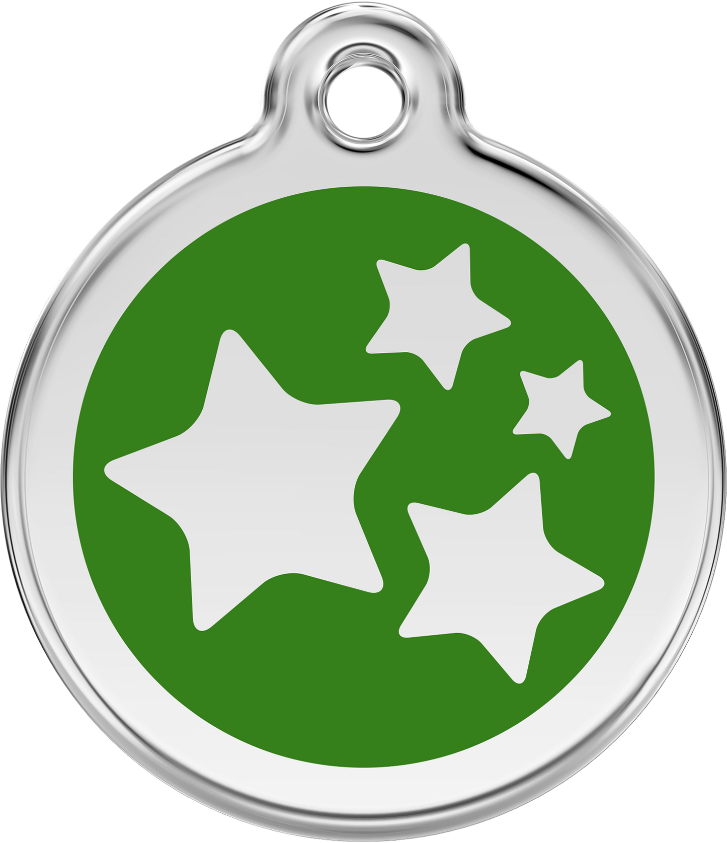 Pet Identification Tag | Stars - green