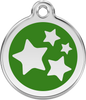 Pet Identification Tag | Stars - green