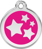 Pet Identification Tag | Stars - pink
