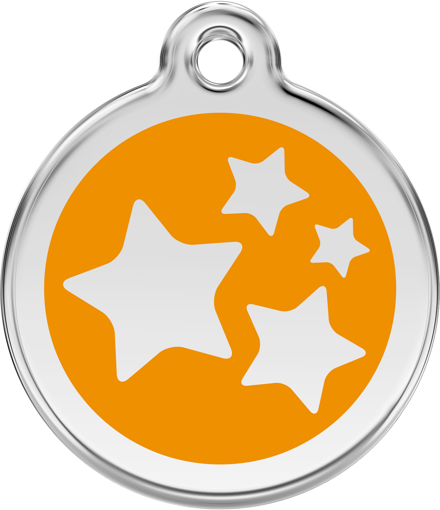 Pet Identification Tag | Stars - orange