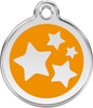 Pet Identification Tag | Stars - orange