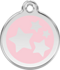 Pet Identification Tag | Stars - light pink