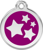 Pet Identification Tag | Stars - purple