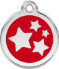 Pet Identification Tag | Stars - red