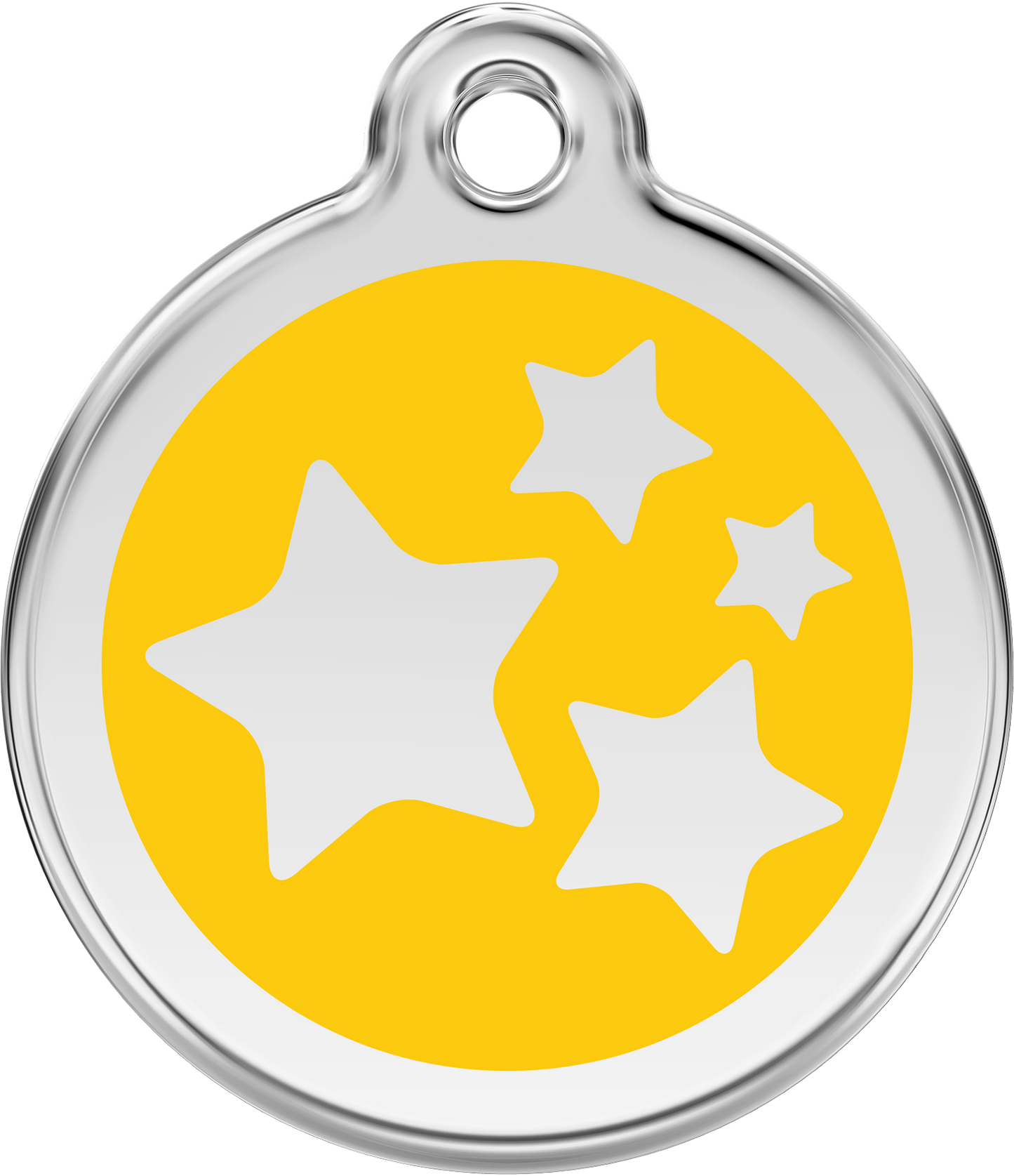 Pet Identification Tag | Stars - yellow