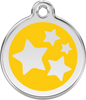 Pet Identification Tag | Stars - yellow