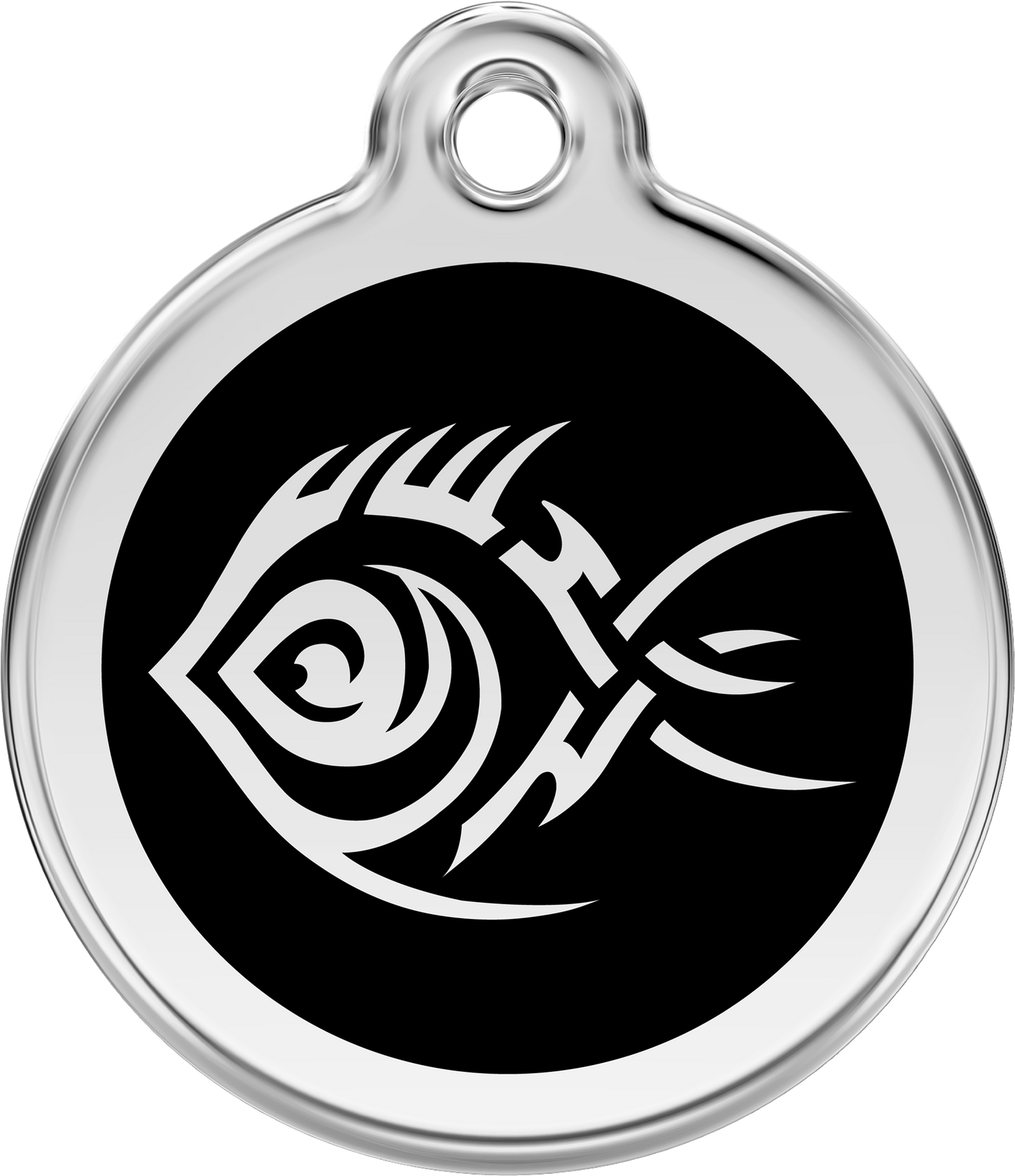 Pet Identification Tag | Tribal Fish - black