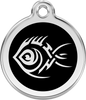 Pet Identification Tag | Tribal Fish - black