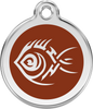 Pet Identification Tag | Tribal Fish - brown
