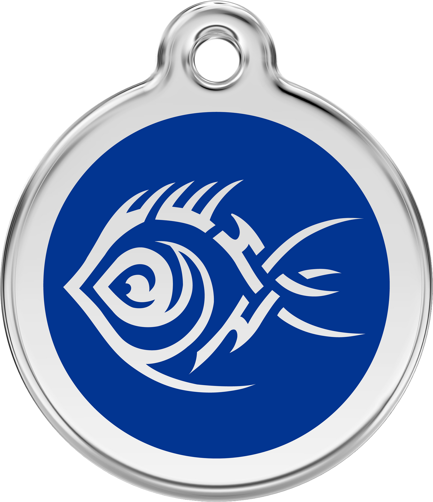 Pet Identification Tag | Tribal Fish - blue