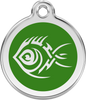 Pet Identification Tag | Tribal Fish - green
