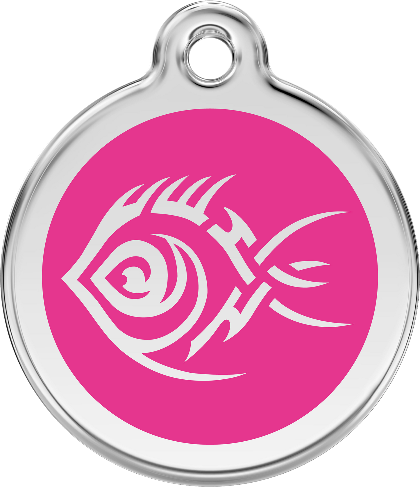 Pet Identification Tag | Tribal Fish - pink