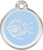 Pet Identification Tag | Tribal Fish - light blue
