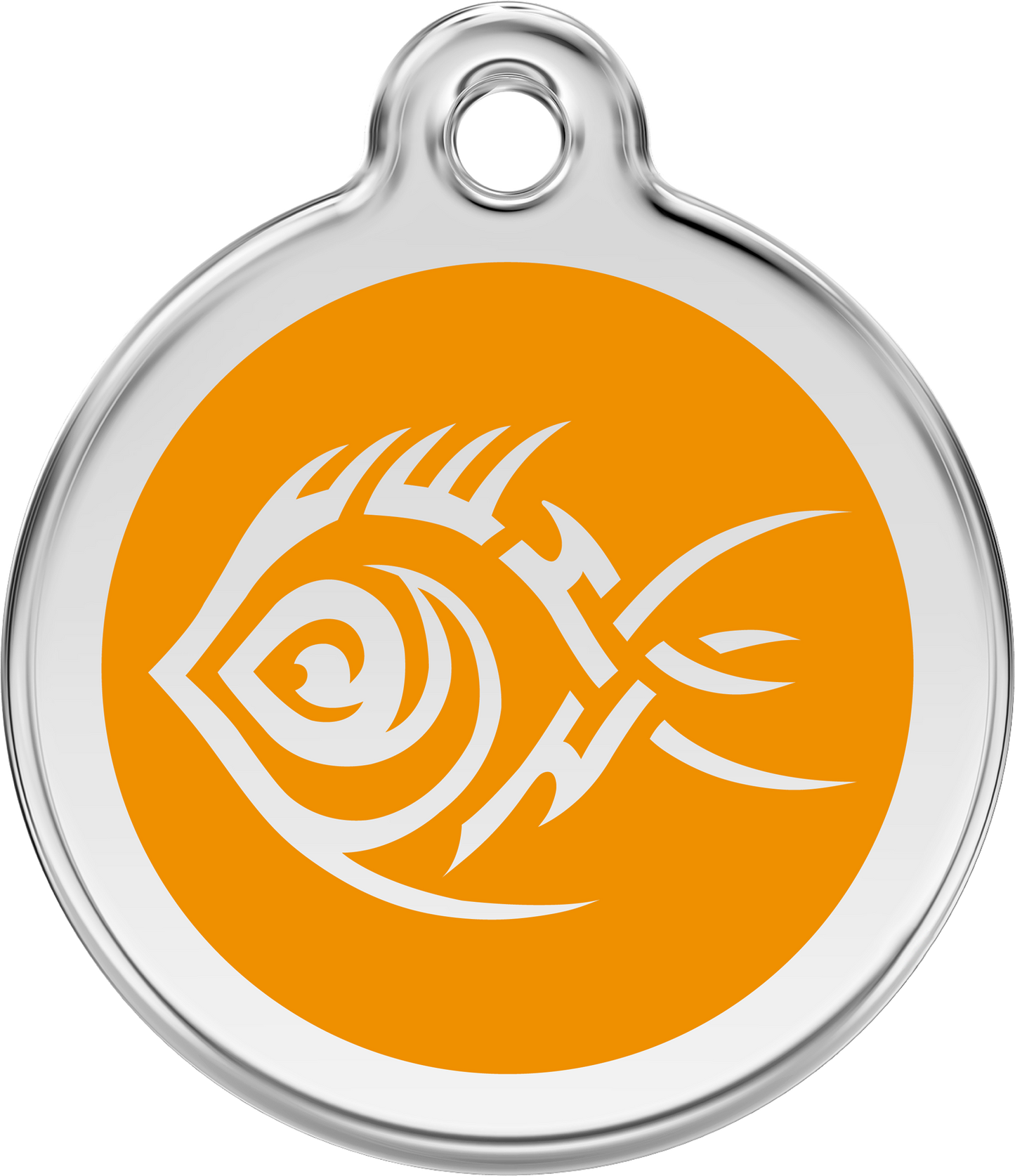 Pet Identification Tag | Tribal Fish - orange