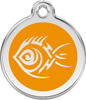 Pet Identification Tag | Tribal Fish - orange