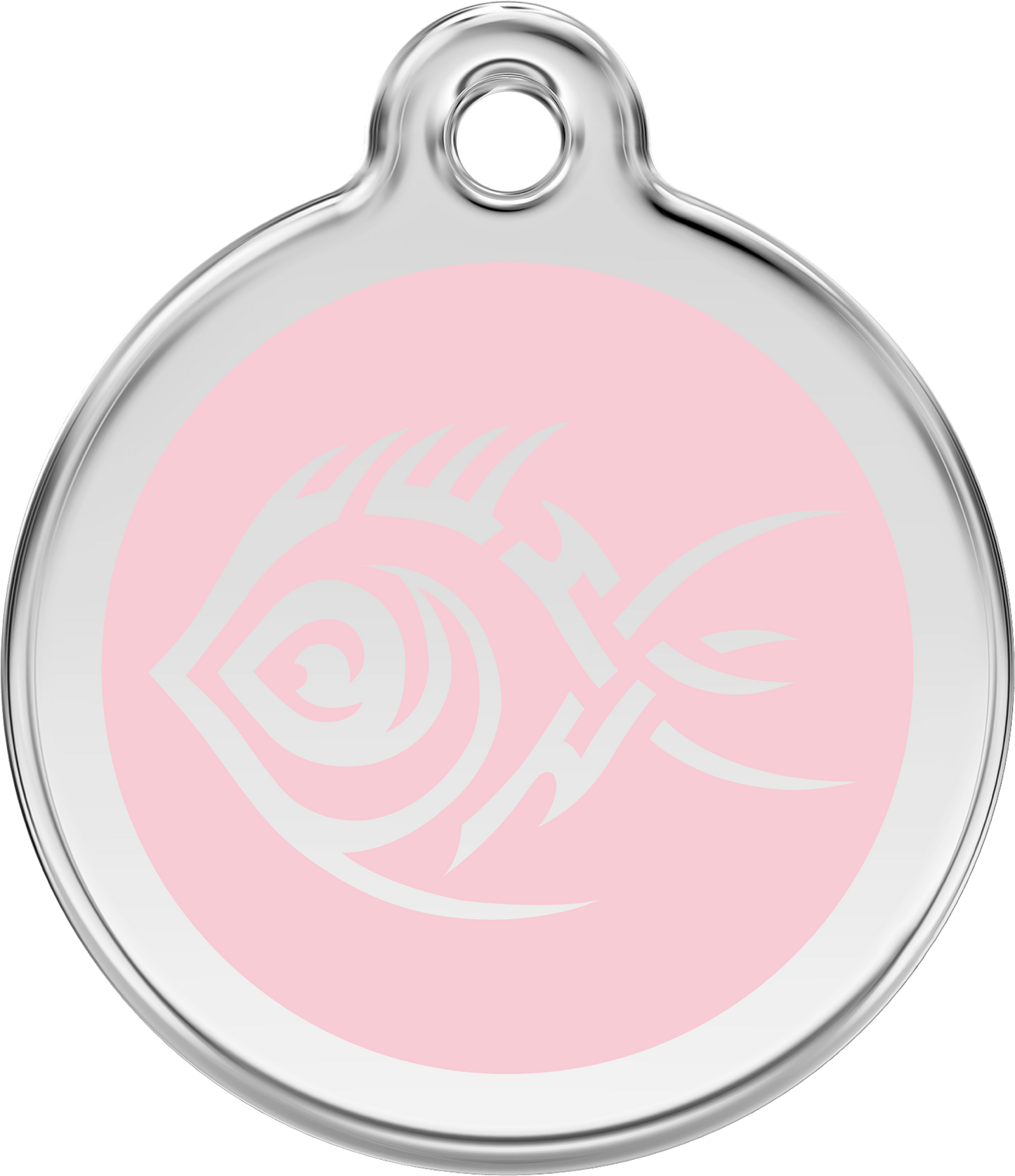 Pet Identification Tag | Tribal Fish - light pink