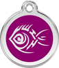 Pet Identification Tag | Tribal Fish - purple