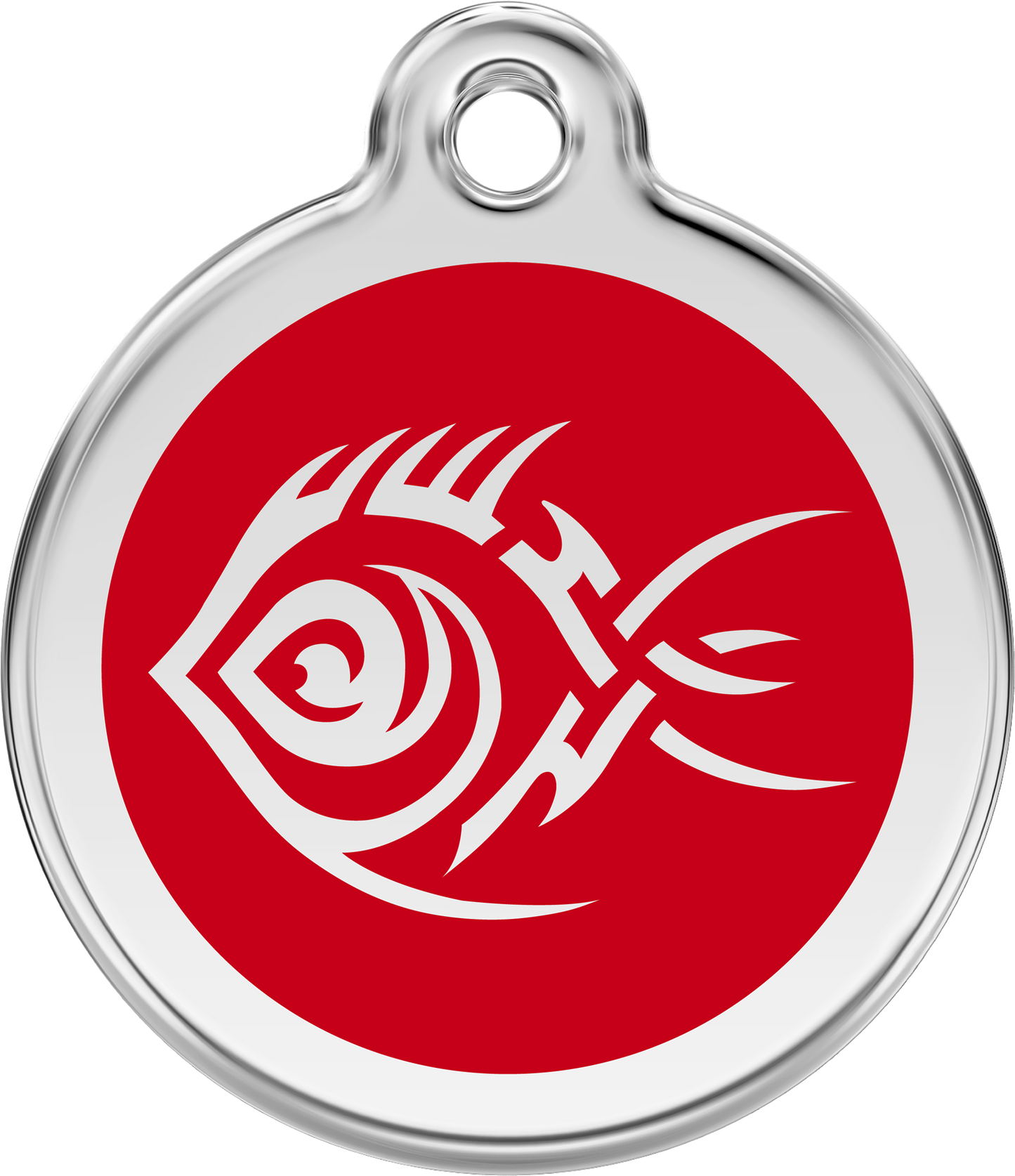 Pet Identification Tag | Tribal Fish - red